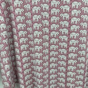 pajamas two piece set elephants 100% pima cotton pink L